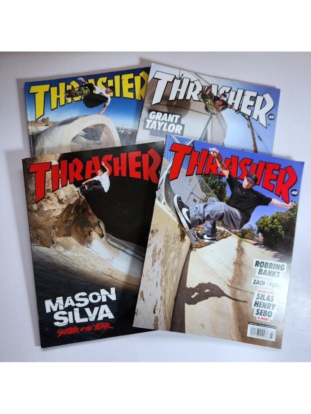 Thrasher Magazine Lot of 4 Skateboarding Culture 2021 Issue 488, 490, 492, 493